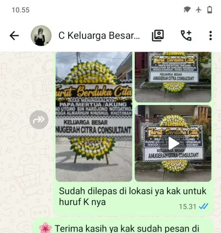 Pengiriman Papan Bunga Duka Pondok Karya