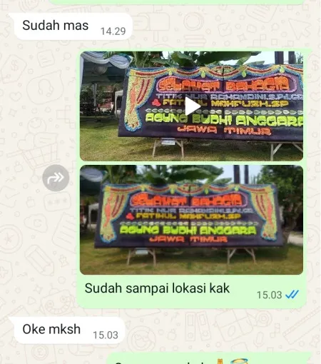 Pengiriman Papan Bunga Pondok Karya